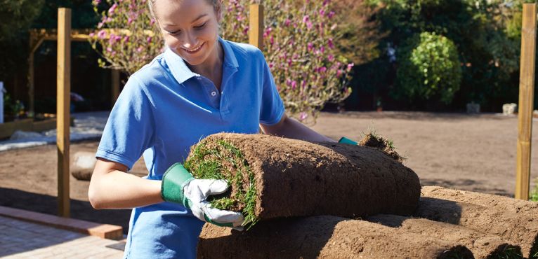 Laying turf in Spring